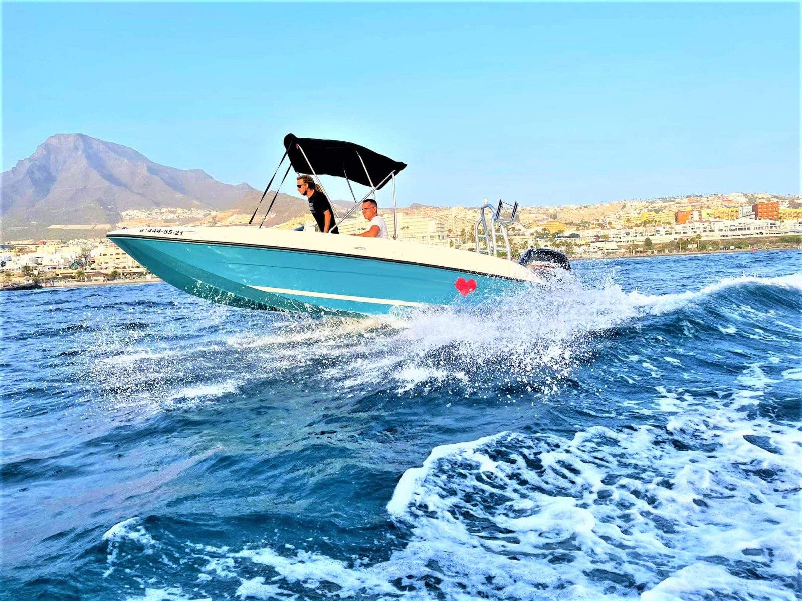 Bareboat yacht charter in Tenerife south with Bayliner E18